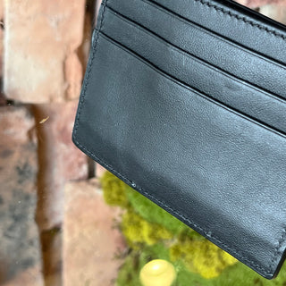 FENDI Black Leather Logo Card Holder