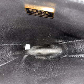 PRADA Triangle Double Symbol Mini Jacquard Leather Shoulder Bag