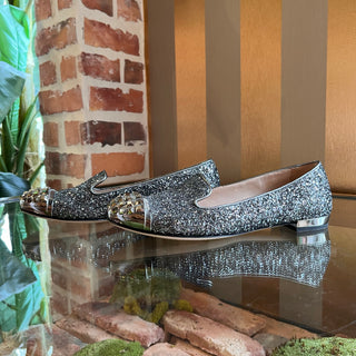 MIU MIU Silver Sequin Flats SZ 36 (US 6)