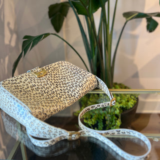 FENDI Leopard Print On Python Flap Shoulder Bag