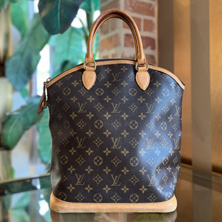 LOUIS VUITTON Lockit Vertical Brown Monogram Canvas Tote