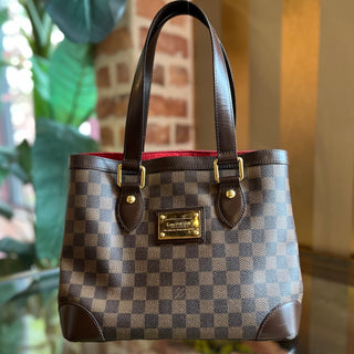 LOUIS VUITTON Hampstead PM Brown Damier Ebene Canvas Tote Bag