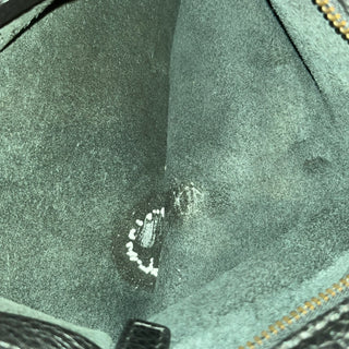VALENTINO Small Trapeze Black Pebbled Leather Turquoise Rockstud Tote Bag