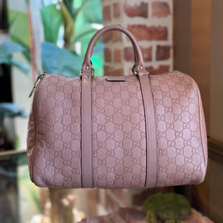 GUCCI Boston Joy Medium Winter Rose Guccissima Satchel