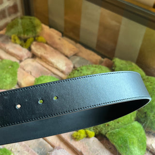 GUCCI Double G Logo Crystal-Embellished Leather Belt 90/36(8US)