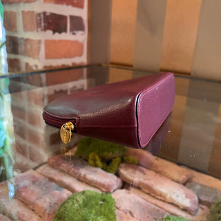 CARTIER Red Leather Cosmetic Case