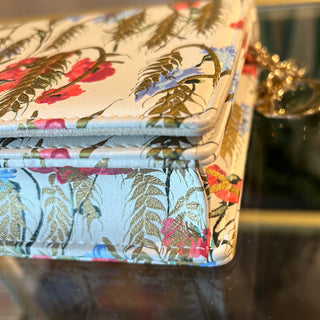 Christian Dior Multicolor Calfskin Lady-Dior Wallet on Chain