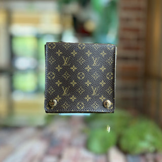 LOUIS VUITTON Small Brown Monogram Canvas Folding Jewelry Case
