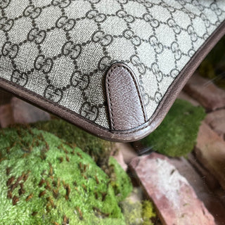 GUCCI Neo Vintage Medium GG Supreme Monogram Web Flap Crossbody