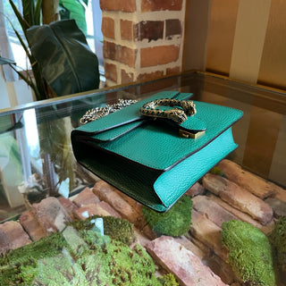 GUCCI Dionysus Mini Green Dollar Calfskin Shoulder Bag