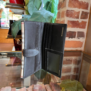 BURBERRY Brown Nova Check Canvas Wallet