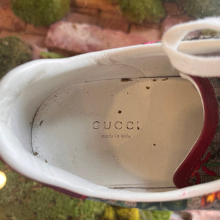 GUCCI Red Green Flora GG Supreme Web Ace Sneakers SZ 38 (US 8)