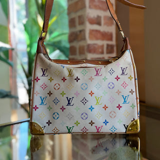 LOUIS VUITTON Boulogne White Monogram Multicolore Shoulder Bag
