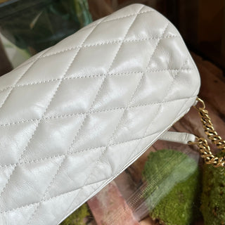 SAINT LAURENT Sade Mini Barrel Tube Quilted Smooth Leather Shoulder Bag