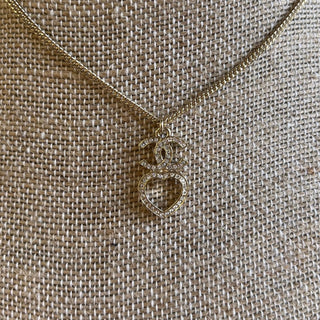 CHANEL Faux Pearl & Strass CC Heart Pendant