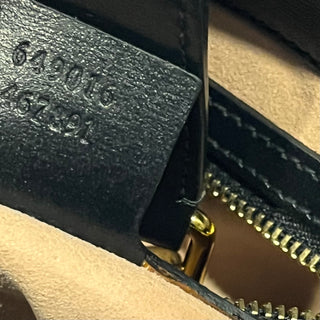 GUCCI 1961 Medium Black Smooth Calfskin Leather Tote Bag