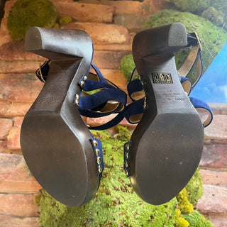 JIMMY CHOO Blue Suede Sandals SZ 39 (US 9)