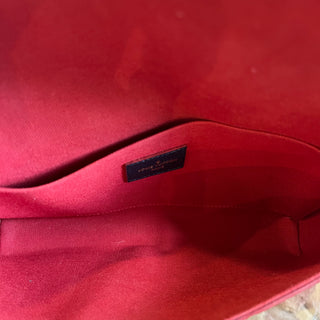 LOUIS VUITTON Pochette Felicie Marine Rouge Empreinte Leather Crossbody