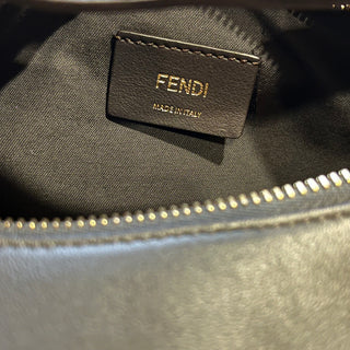 FENDI Fendigraphy Small Gray Vitello Grace Matte Antracite Hobo Bag