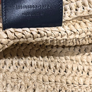 SAINT LAURENT Rive Gauche Raffia Tote Bag
