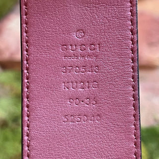 GUCCI GG Supreme Blooms Coated Canvas Belt SZ 90/36