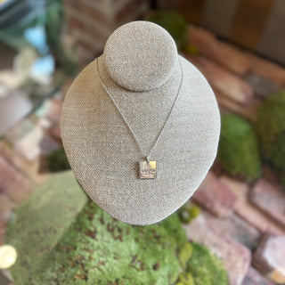 GUCCI Sterling Square Trademark Pendant Necklace