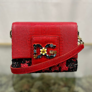 DOLCE & GABBANA DG Millennials Mini Red Tweed Crossbody