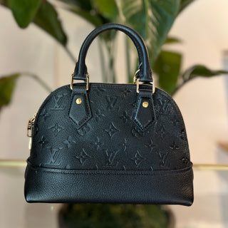 LOUIS VUITTON Neo Alma BB Black Monogram Empriente Leather Satchel