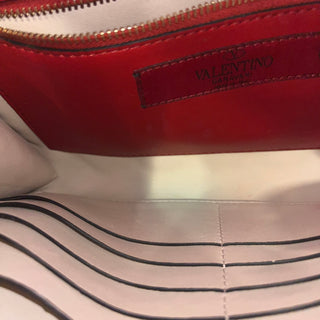 VALENTINO Rockstud Spike Denim Nappa Leather Wallet on Chain Crossbody Bag