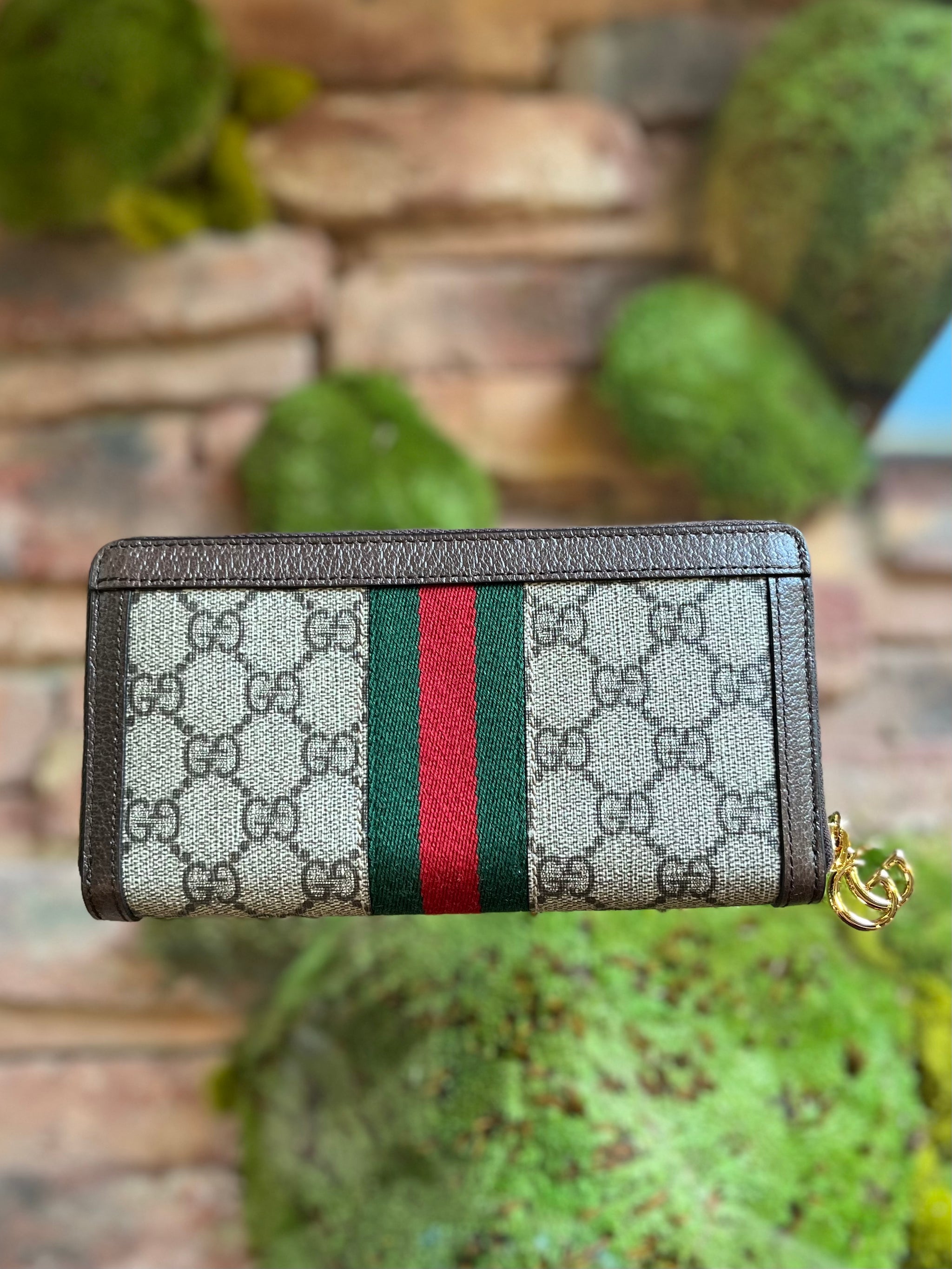 Gucci Ophidia GG Supreme Zip Around Long Wallet