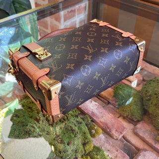 LOUIS VUITTON Side Trunk MM Brown Monogram Canvas Crossbody Bag