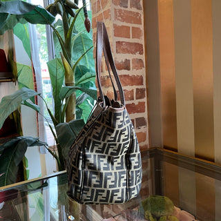 FENDI Brown Zucca Canvas Tote