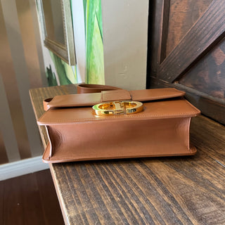 CHRISTIAN DIOR Montaigne 30 Flap Brown Calfskin Leather Shoulder Bag