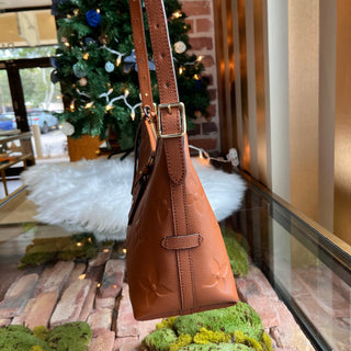 LOUIS VUITTON Carryall PM Cognac Empreinte Leather Hobo Bag