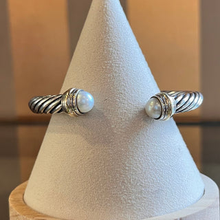 DAVID YURMAN Classic Cable 7MM 925 Sterling Silver Pearl Bracelet