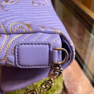 VERSACE Vanitas Medea Flap Purple Quilted Barocco Shoulder Bag