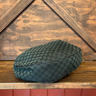 GUCCI Green GG Monogram Canvas Hobo Bag