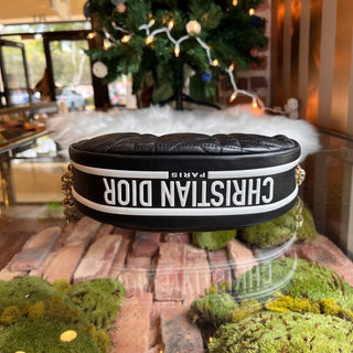 CHRISTIAN DIOR Dior Vibe Small Black Lambskin Cannage Shoulder Bag