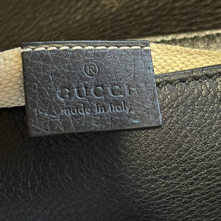GUCCI Soho Chain Strap Small Black Pebbled Leather Crossbody Bag