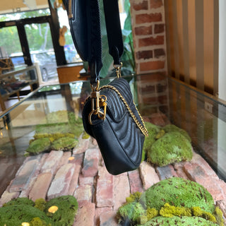 LOUIS VUITTON New Wave Multi-Pochette Black Quilted Leather Crossbody Bag