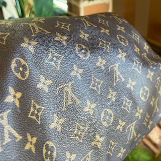 LOUIS VUITTON Speedy 35 Brown Monogram Canvas Satchel Bag