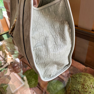 GUCCI Bardot Joy Green Guccissima Leather Hobo Bag
