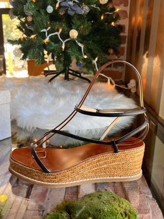 JIMMY CHOO Black Drive Strappy Espadrilles SZ 37