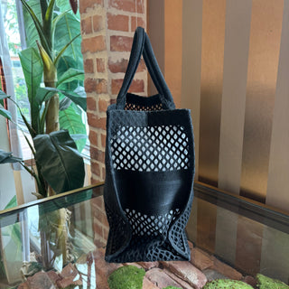 DIOR Black Mesh Book Tote