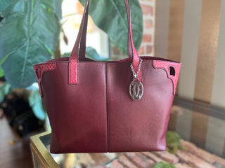 CARTIER Red Leather Marcello Shoulder Bag