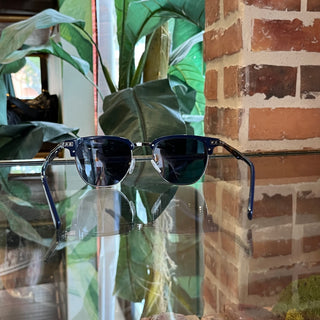 SALVATORE FERRAGAMO SF307S 414 Navy Blue Tortoise Acetate Aviator Sunglasses