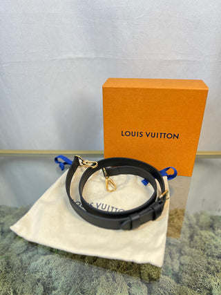 LOUIS VUITTON Bandouliere Black Leather Strap