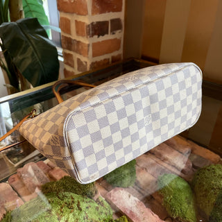 LOUIS VUITTON Neverfull PM Damier Azur Canvas Tote Bag