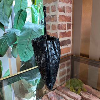 BOTTEGA VENETA Black Intrecciato Shoulder Bag