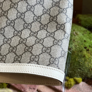 GUCCI Ophidia Medium White GG Supreme Canvas Tote